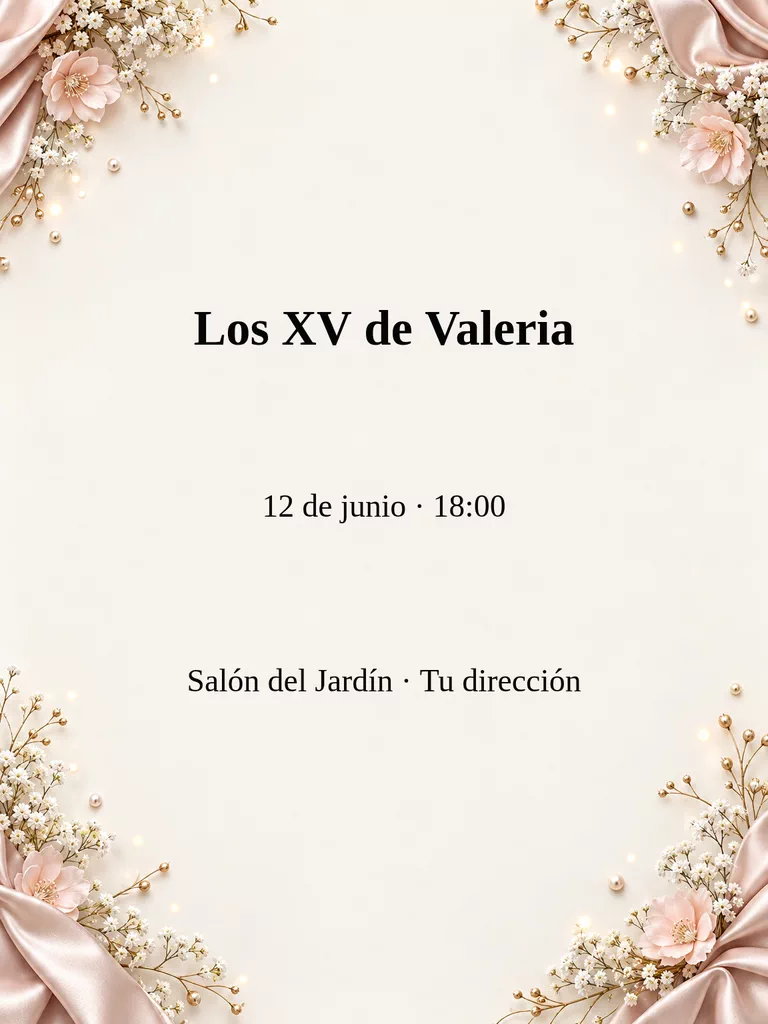 Quinceañera invitation